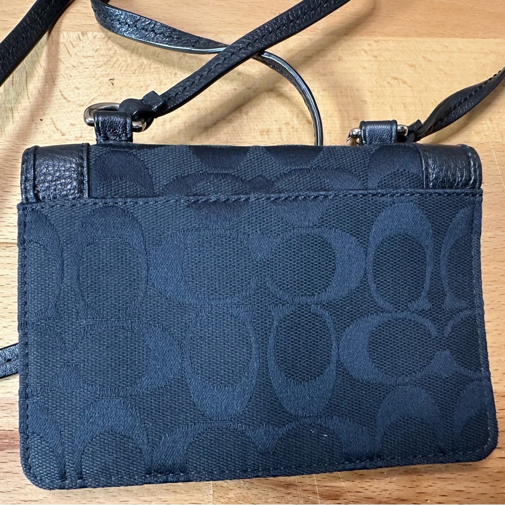 Coach Black Crossbody Bag with Silver Accent - Picture 4 of 5